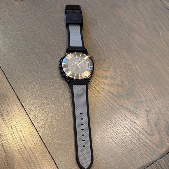 Ferrari Black Sport Watch with Yellow Shield Accent - Picture 6 of 9